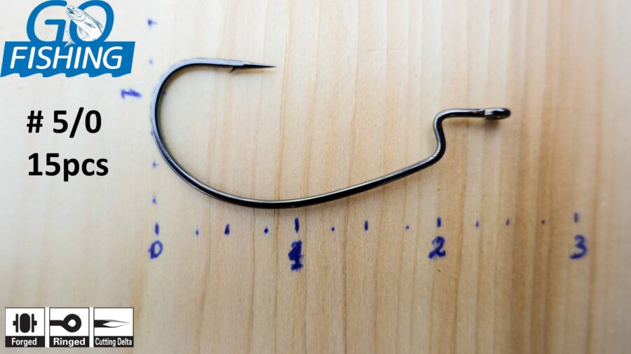 Offset hooks #2 - 5/0 (price per 15pcs = 1 pack)